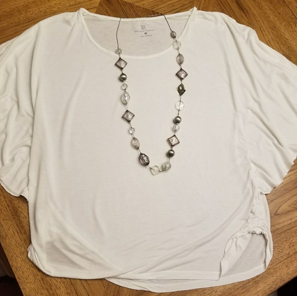 Ny & Co Tops - 🌻 White 3/4 Sleeve Loose Fit Blouse 🌻